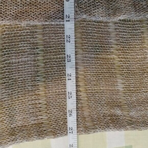 F.O.N.D. Women's Beige Open Waterfall Cardigan Lagen Look Sweater Size S/M - Picture 7 of 8